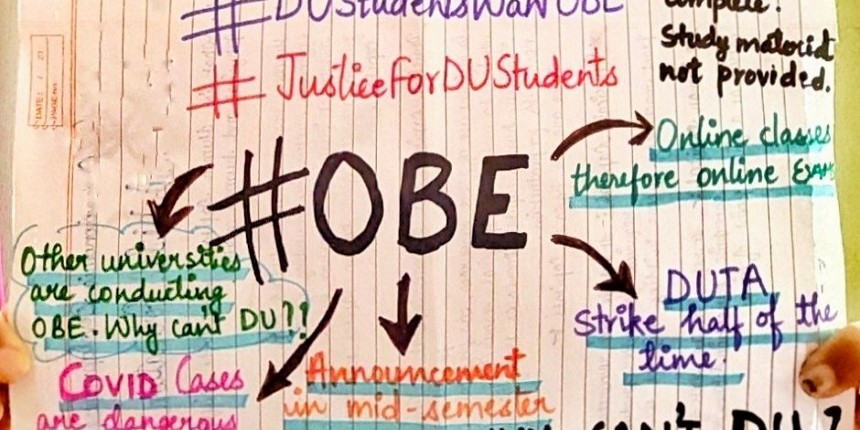 DU students demand open book exams (Image Source: Twitter)