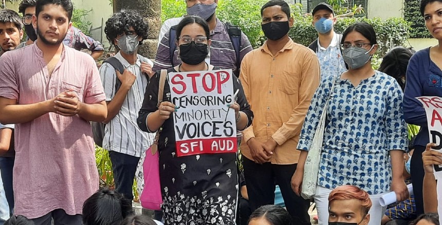 Ambedkar University: SFI demand action against registrar, proctor for disrupting 'Peace March'