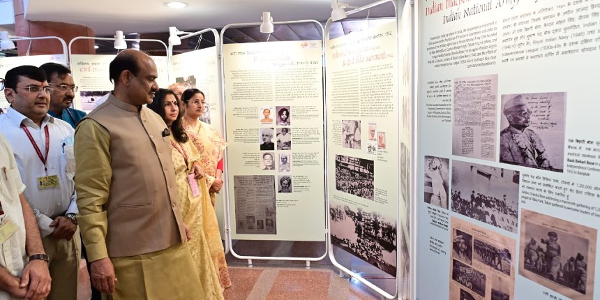 Lok Sabha Speaker Om Birla inaugurates exhibition on India's freedom struggle (Source: Twitter/@ombirlakota)