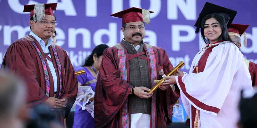 Education minister Dharmendra Pradhan at 27th convocation of North East Hill University (NEHU).