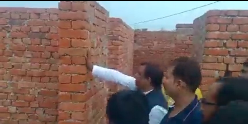 UP Engineering college wall collapses (Image: Twitter/@ManojSinghKAKA)