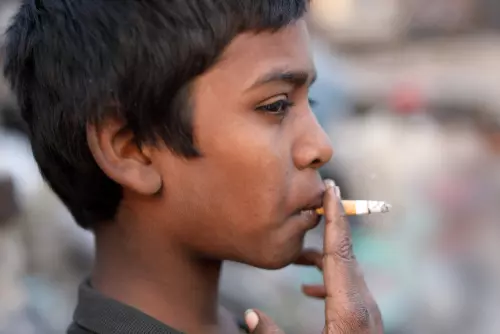 Children in primary schools first try tobacco at a very young age, influenced by teenagers around them. (source: Shutterstrock)