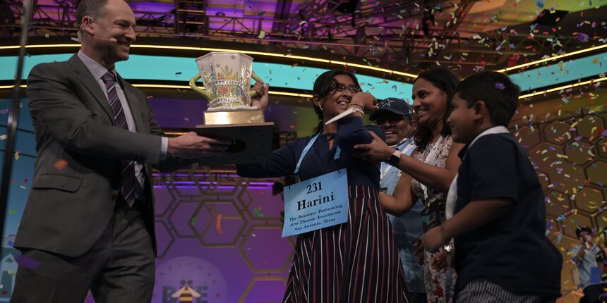 Indian-American eighth-grader Harini Logan crowned 2022 Scripps National Spelling Bee champion