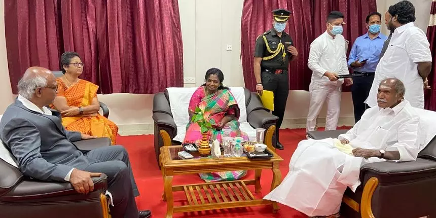 Puducherry CM, LT Governor at NIT Karaikal (Source: Official Twitter Account)