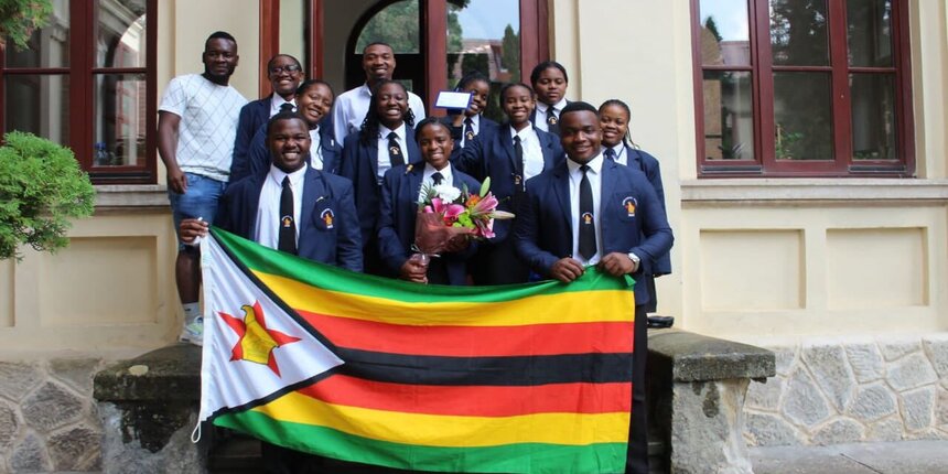 Champions of the 2022 Europe Moot Court. (Image: President of Zimbabwe Twitter)