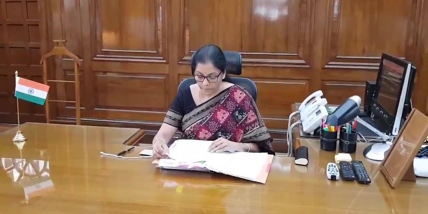 Finance minister Nirmala Sitharaman (source: Official Twitter Account)