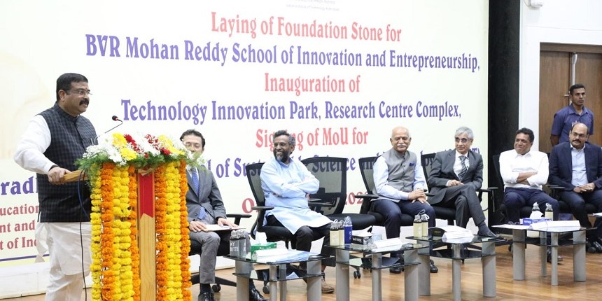IITH: Dharmendra Pradhan lays foundation stone of BVRMR School of Innovation and Entrepreneurship