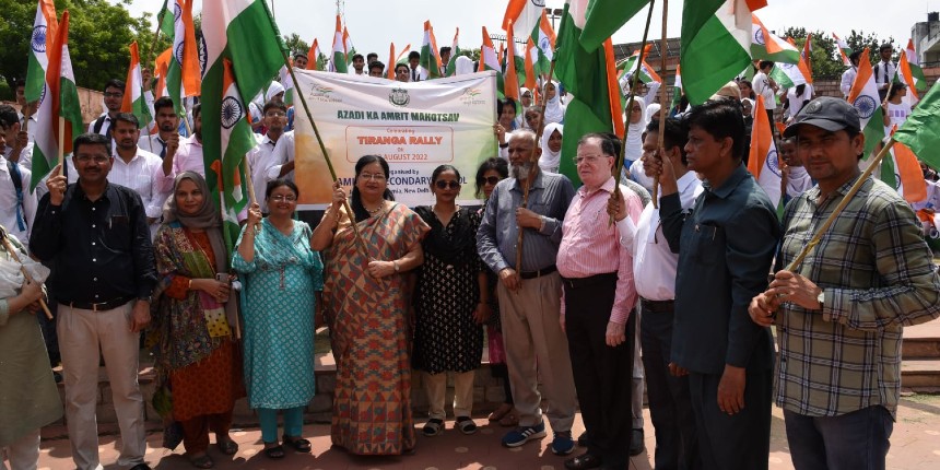 Jamia Millia Islamia organises Tiranga rally, flag distribution