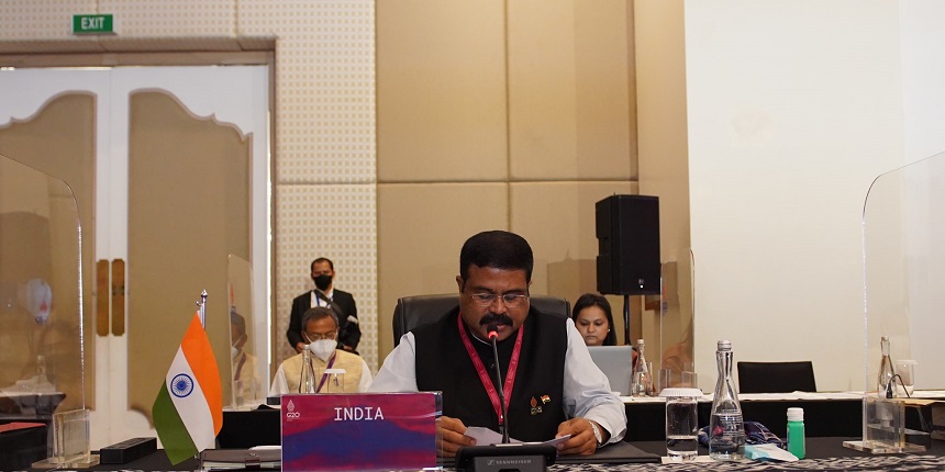 Dharmendra Pradhan at G20 Education minister meeting 2022 (Source: Twitter)