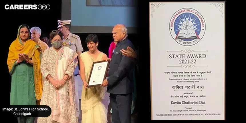 St. John's High School Chandigarh Principal Receives State Award