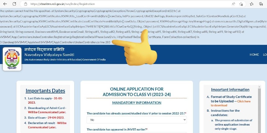 NVS Class 6 Admission 2023: JNVST official website ‘not working’, frustrated parents seek solution