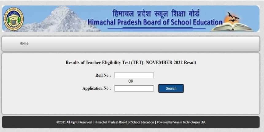 HP TET result out for November 2022 exam (Source: hpbose.org)