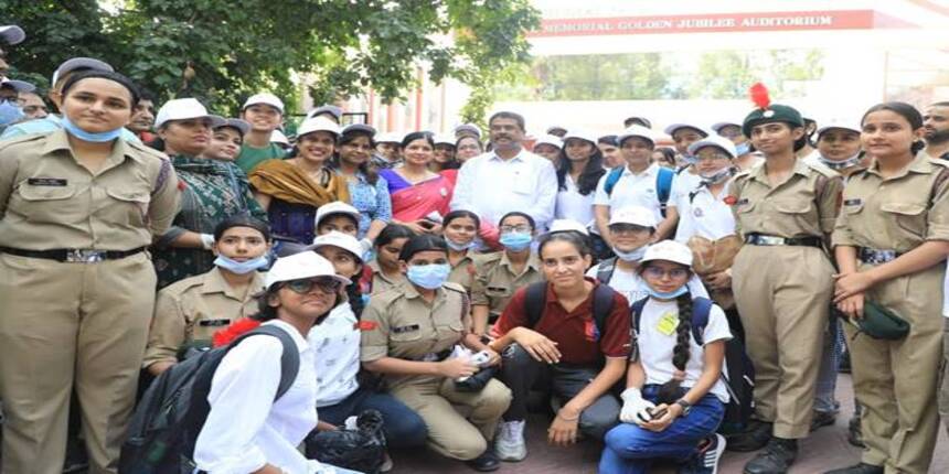 Education minister Dharmendra Pradhan led ‘Swacchta Hi Seva’ shramdaan initiative at DU today