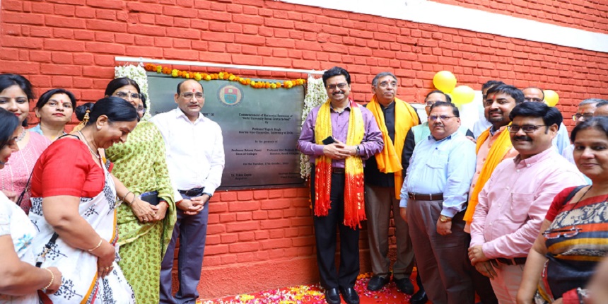 DU VC Yogesh Singh laid the foundation stone today. (Image: Official)