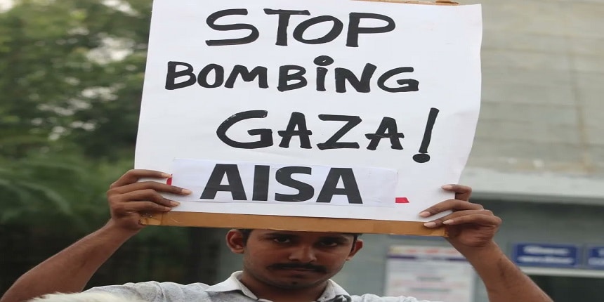 AISA had organised a rally in Palestine's support on October 17. (Image: Twitter)