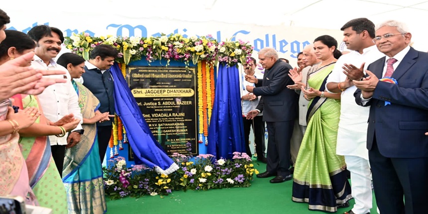 VP Jagdeep Dhankar was speaking on the centenary celebrations of the Andhra Medical College. (Image: Official)