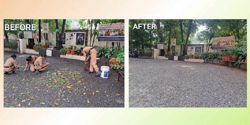 Students of Pragati Academy Perumbavoor, Ernakulam, Kerala participated in the Swachhata Shramdan. (Image: CBSE X account/@cbseindia29)