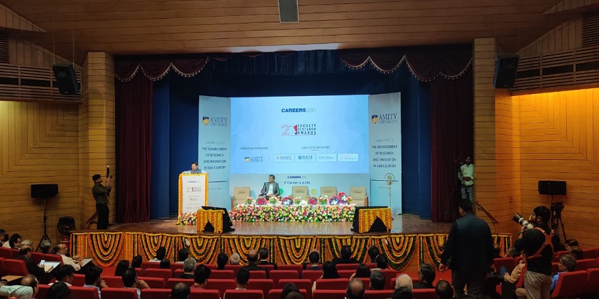 AICTE chairman TG Sitharam was speaking at Careers360 Faculty Research Award 2023. (Image: Official X account)