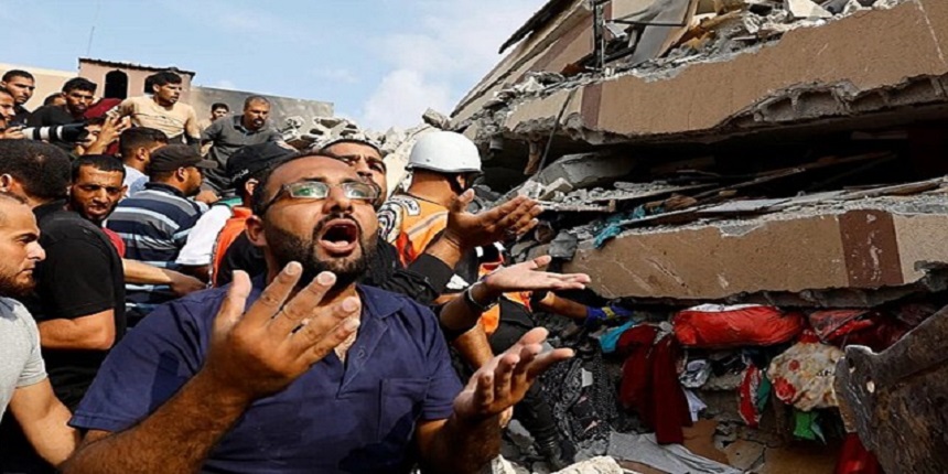 Image of Palestinians who survived the missile strike. (Image: Wikimedia Commons)