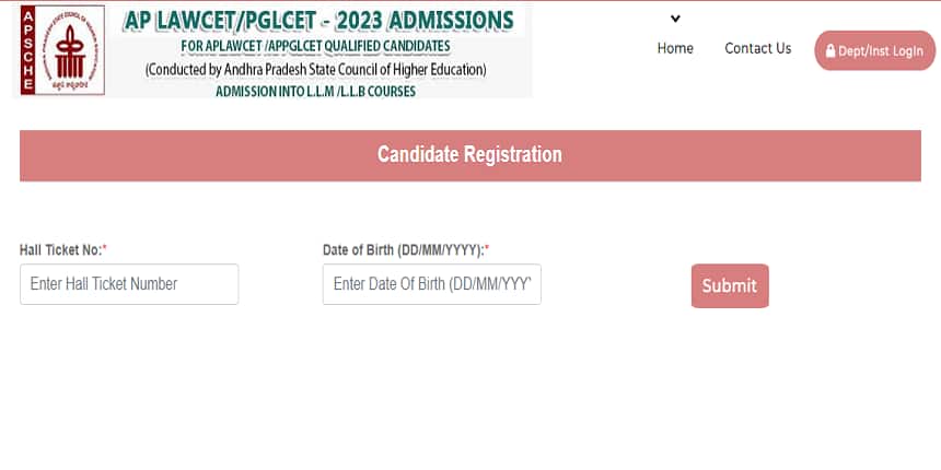 AP LAWCET counselling registration link is active now. (Image: APSCHE official website)