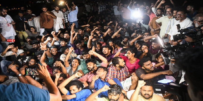 SFI has been staging widespread protests at Calicut University. (Image: Official)