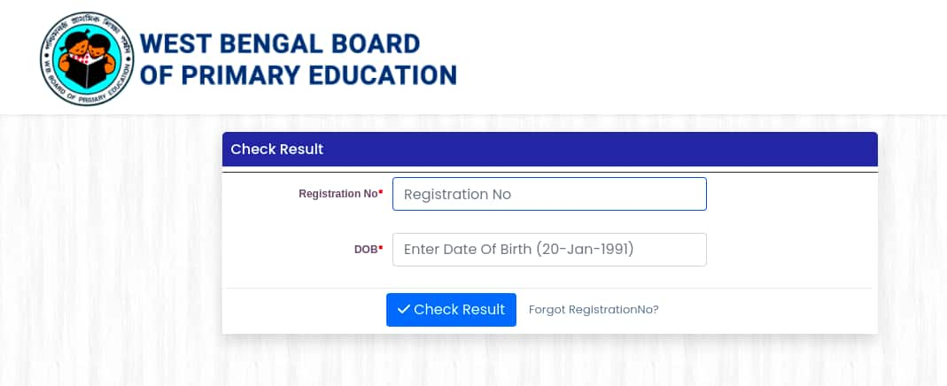 West Bengal Primary TET result 2022 download link. (Image: Official website)