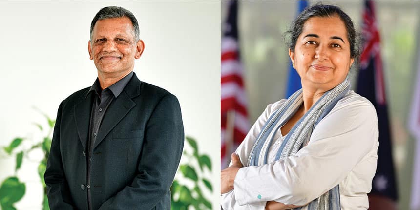 Shiv Nadar Schools Ceo Col. Gopal Karunakaran (left) and The director of education Shashi Banerjee (right)