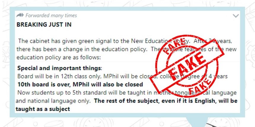 PIB warns against fake message on Class 10 board exams (Source: PIB Fact Check Twitter Account)