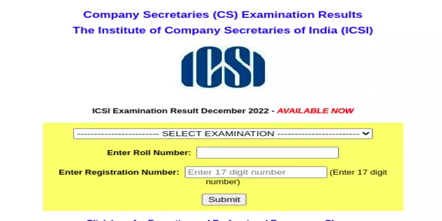 ICSI CS Result 2023 out. (Image: official website)