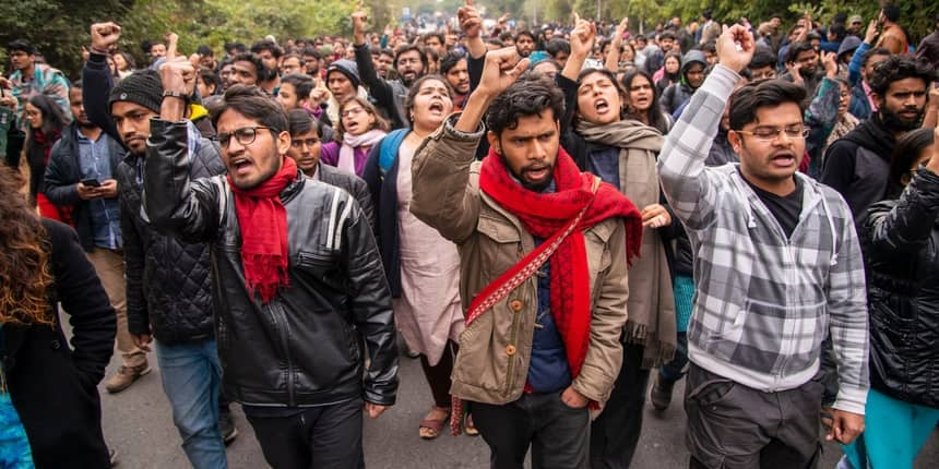 NSUI Students' Wing Stages Protest Against Centre's Education Policy