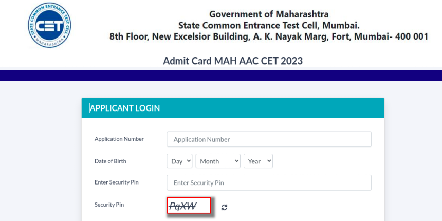 MAH AAC CET 2023 admit card download link (Image: Official website)