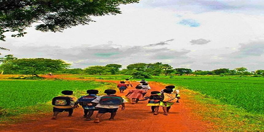 Village children going to school (Source: Wikimedia Commons)