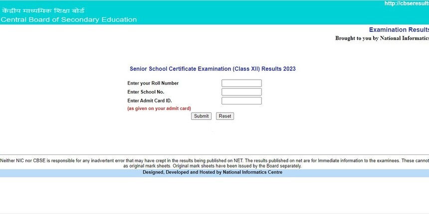 CBSE 12th Results 2023 Live: CBSE Class 12 result at cbseresults.nic.in; pass percentage drops, no merit list