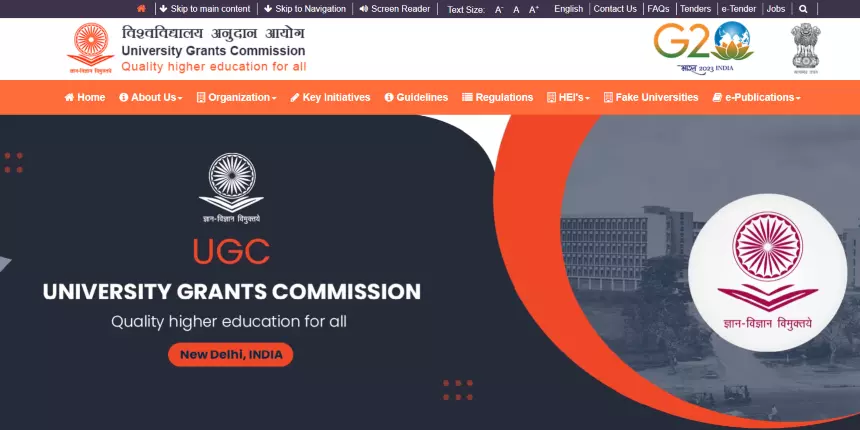 UGC has developed the new website in consultation with IITs, NITs, IISERs and other universities said UGC chairman, Jagadesh Kumar (Photo: UGC official website)