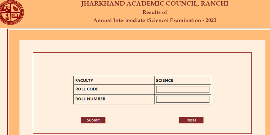 JAC 12th science results 2023 declared, commerce and arts awaited.(Image: JAC result link/official website)