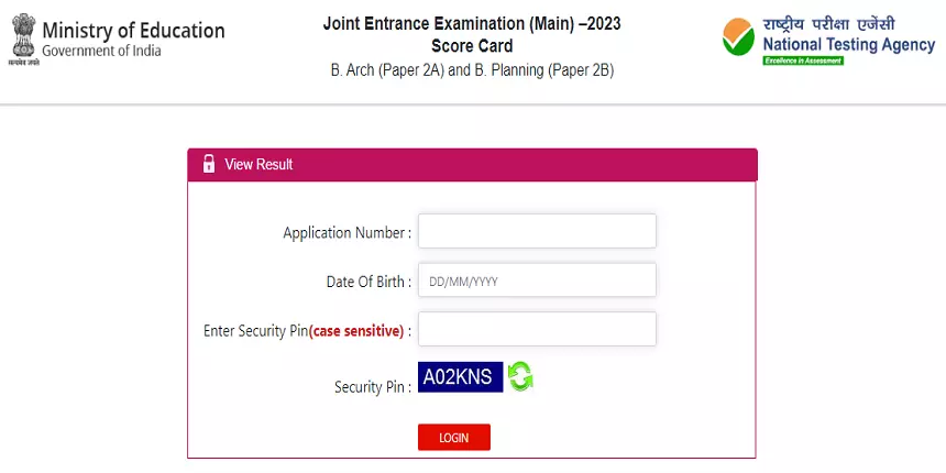 JEE Main 2023 session 2 BArch results out. (Image: NTA JEE official website)
