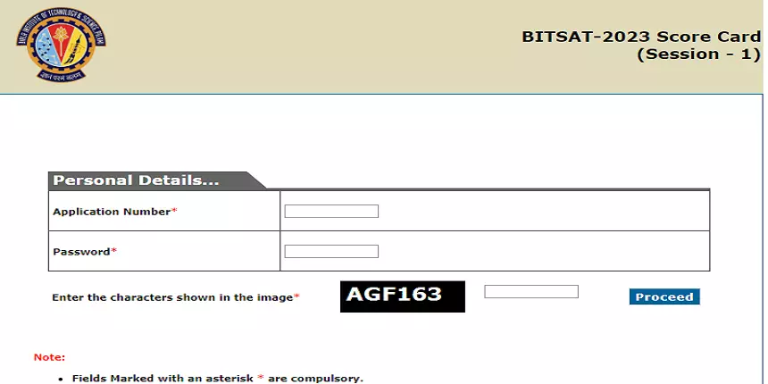 BITSAT scorecard 2023 download link at BITS official website. (Image: BITS admission official website)