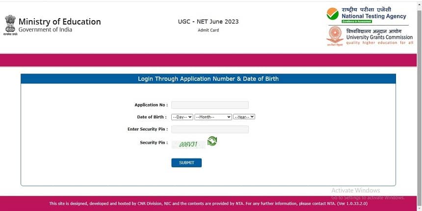 UGC NET 2023 June exam admit card link (Official website)