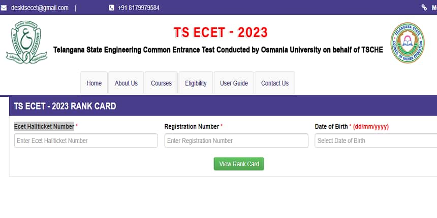 TS ECET 2023 Result 2023 Out At Ecet.tsche.ac.in; Rank Card Download ...