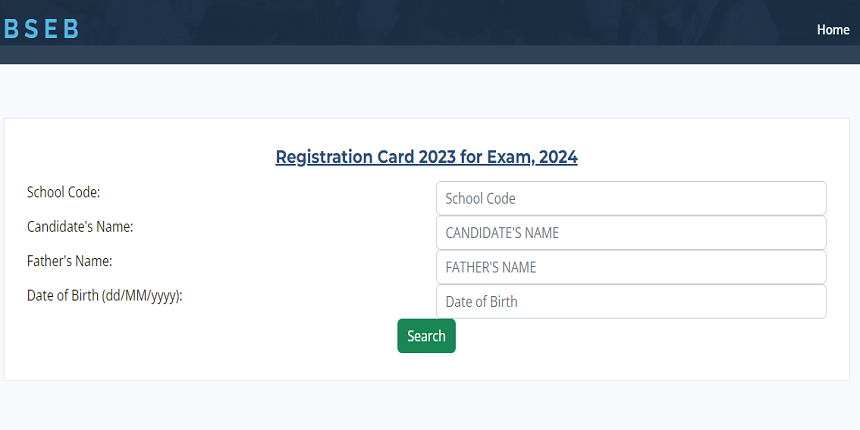 BSEB Class 10th dummy registration card download link now active. (Image: BSEB official website)
