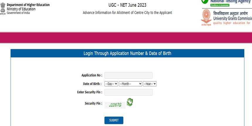 UGC NET 2023 exam city slip download link is active now. (Image: NTA UGC NET official website)