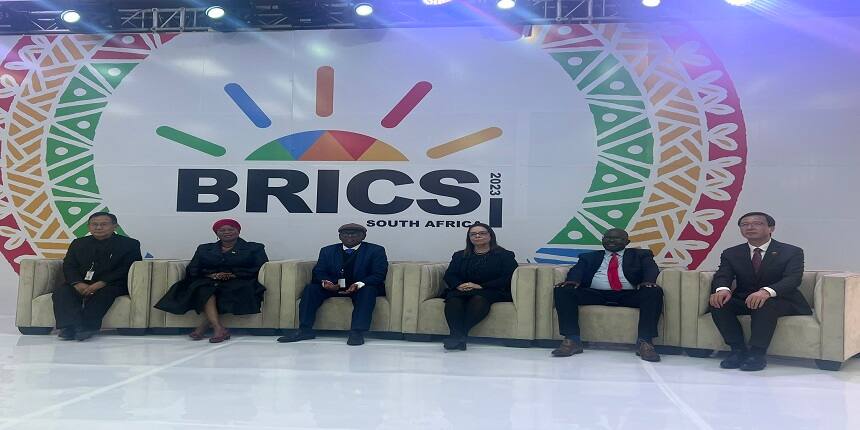 MoS education Rajkumar Ranjan Singh in the 10th Meeting of BRICS ministers of education in South Africa (Twitter @RanjanRajkuma11)