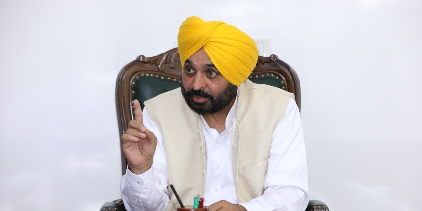 Bhagwant Mann claimed that number of students from private schools are now taking admission in government-run institutions. (Source: Twitter/@BhagwantMann)