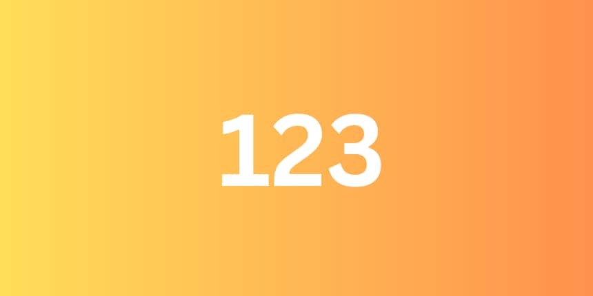 Table of 123