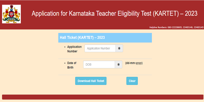 Karnataka TET 2023 hall ticket download link. (Image: KARTET official website)