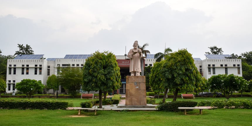 The JMI live streamed the soft landing of Chandrayaan 3 at its campus yesterday. (Image: Official)