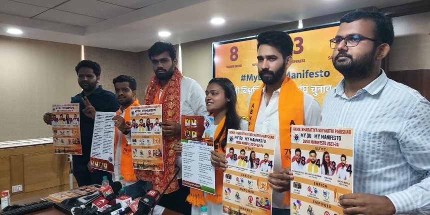 ABVP manifesto out for DUSU elections 2023 (Image Source: Official Twitter Account/@ABVP Delhi)