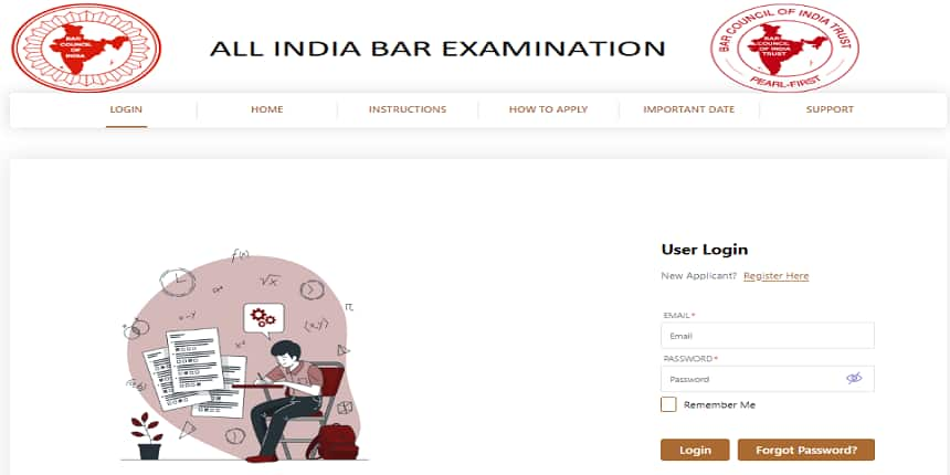 AIBE 18 will be conducted by the Bar Council of India. (Image: AIBE official website/bci.register.smartexams.in)