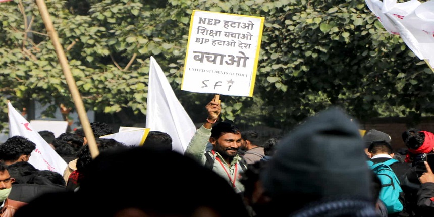 16 student outfits along with thousands of students marched to Jantar Mantar. (Image: Official)
