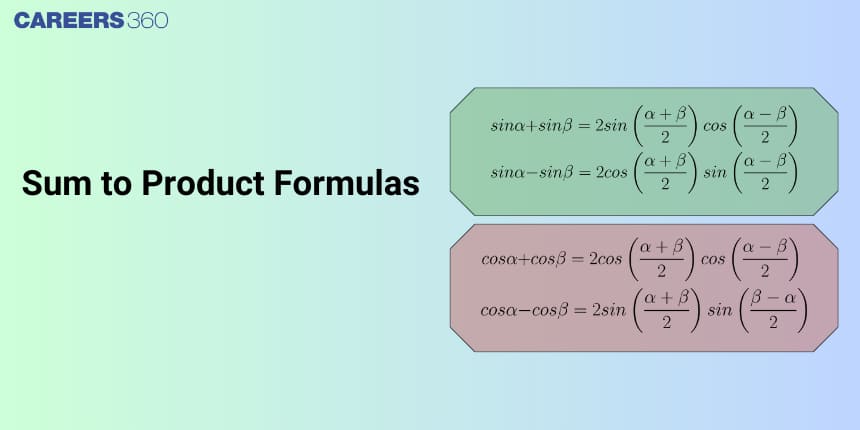 Sum to Product Formula: List, Proof, Examples, Application